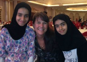 Helpers and new friends at Disney U in Bahrain event